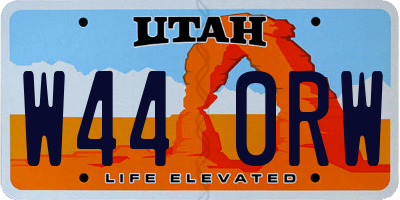 UT license plate W440RW