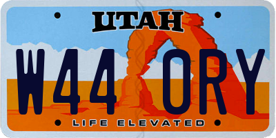 UT license plate W440RY
