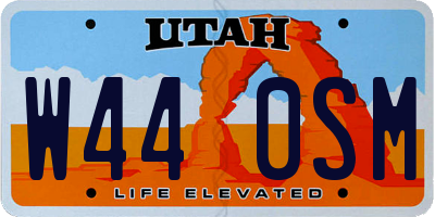 UT license plate W440SM