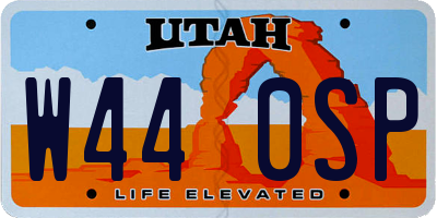 UT license plate W440SP
