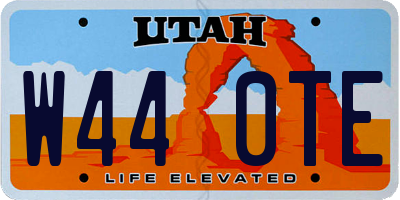 UT license plate W440TE