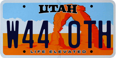 UT license plate W440TH