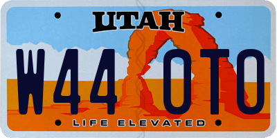 UT license plate W440TO