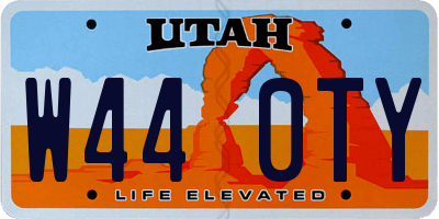 UT license plate W440TY