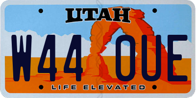 UT license plate W440UE