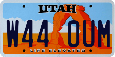 UT license plate W440UM