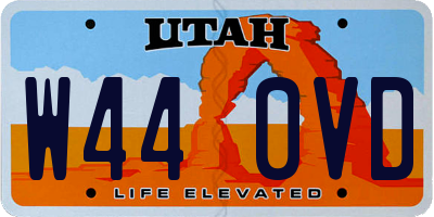 UT license plate W440VD