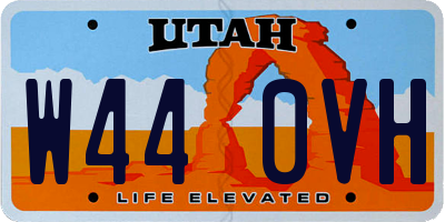 UT license plate W440VH