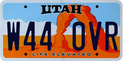 UT license plate W440VR