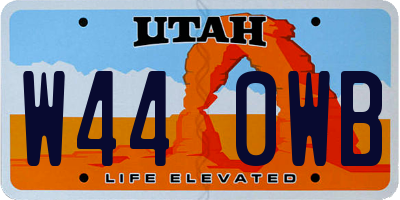 UT license plate W440WB