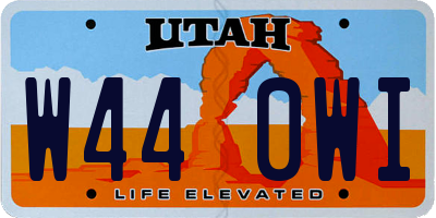 UT license plate W440WI