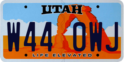 UT license plate W440WJ