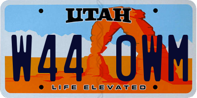 UT license plate W440WM