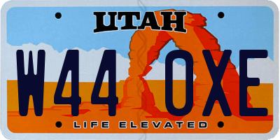 UT license plate W440XE