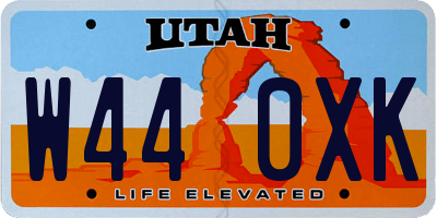 UT license plate W440XK
