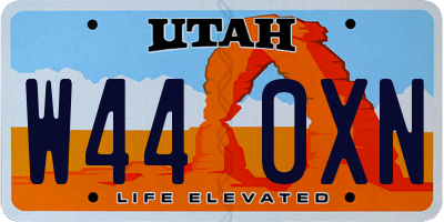 UT license plate W440XN