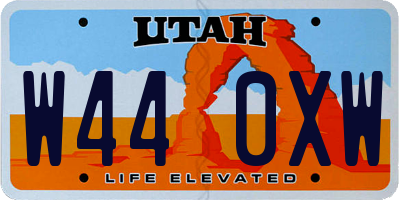 UT license plate W440XW
