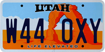 UT license plate W440XY