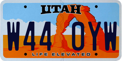 UT license plate W440YW