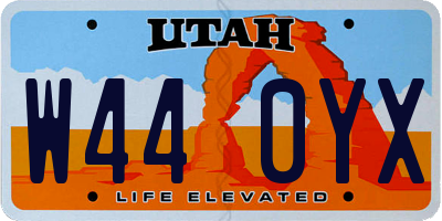 UT license plate W440YX