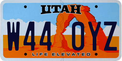 UT license plate W440YZ