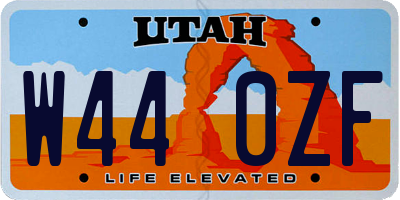 UT license plate W440ZF