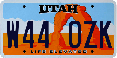 UT license plate W440ZK