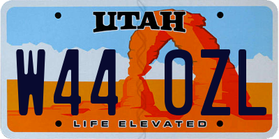 UT license plate W440ZL