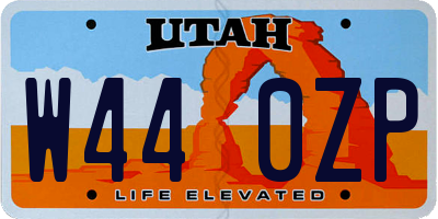 UT license plate W440ZP