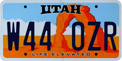 UT license plate W440ZR