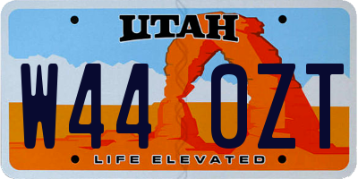 UT license plate W440ZT
