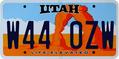 UT license plate W440ZW