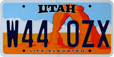 UT license plate W440ZX