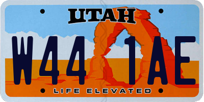 UT license plate W441AE