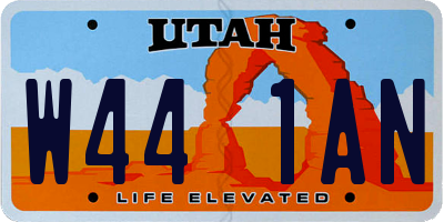UT license plate W441AN