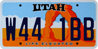 UT license plate W441BB