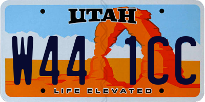 UT license plate W441CC