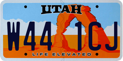 UT license plate W441CJ