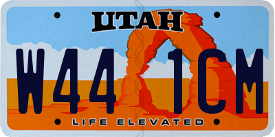 UT license plate W441CM