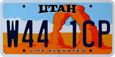 UT license plate W441CP
