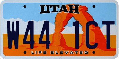 UT license plate W441CT