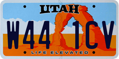 UT license plate W441CV
