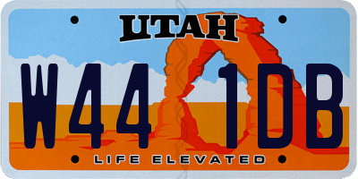 UT license plate W441DB