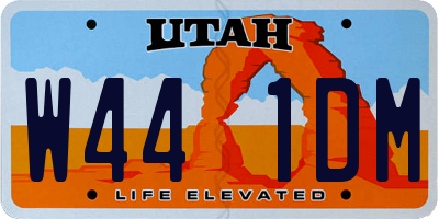 UT license plate W441DM