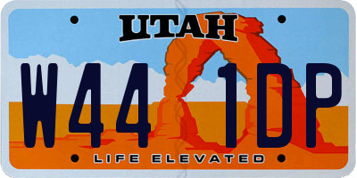 UT license plate W441DP