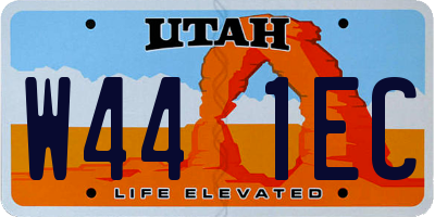 UT license plate W441EC