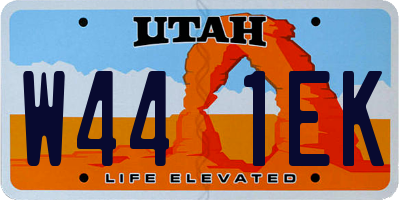 UT license plate W441EK