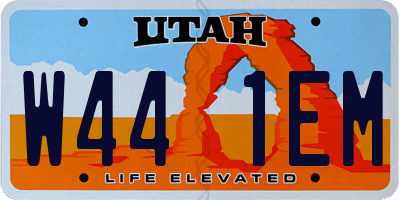 UT license plate W441EM
