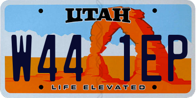UT license plate W441EP