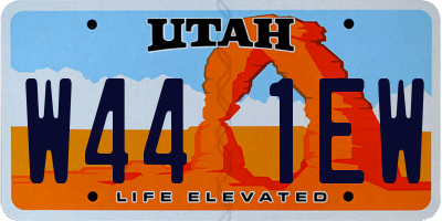 UT license plate W441EW